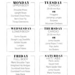 Weekly workout plan series