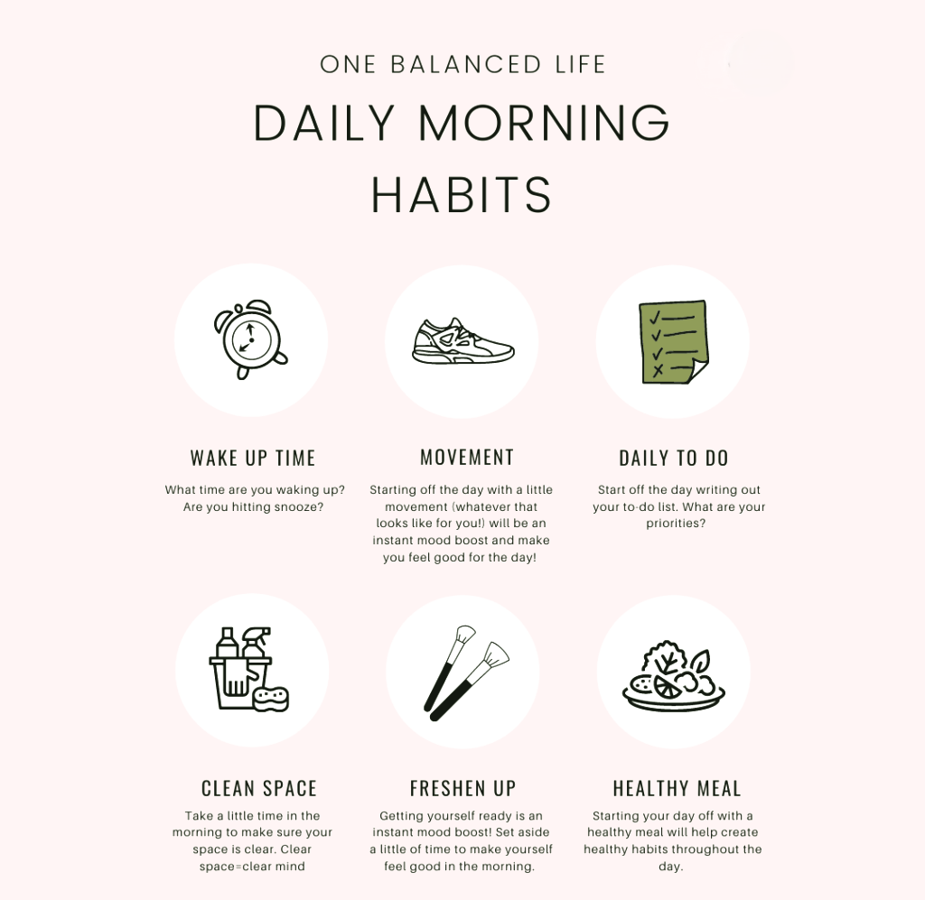 Healthy daily routine for a fit life